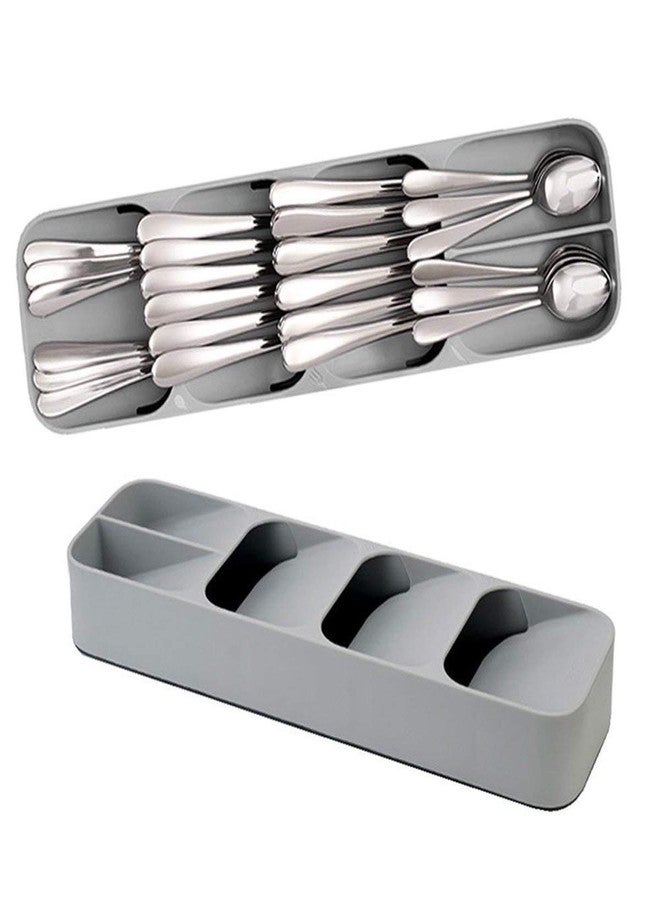 Hetzon Sales Cutlery Storage Organizer Rack for Knives Fork Spoons Drawer Holder - Kitchen Cabinet Tray Stand Organizer Kitchen Utensil Holder (Multicolor) - Image 1